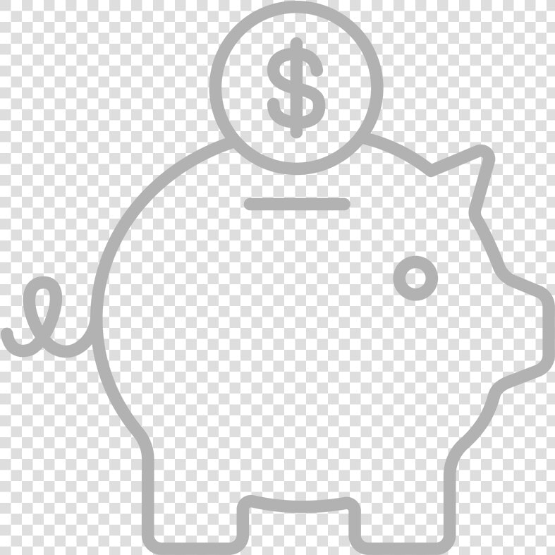 Transparent Don T Litter Clipart   Free Piggy Bank Icon Grey Line  HD Png DownloadTransparent PNG