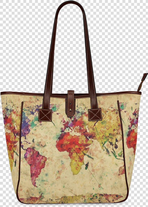 Retro Style Old Map Classic Tote Bag   Colorful World Map Abstract  HD Png DownloadTransparent PNG