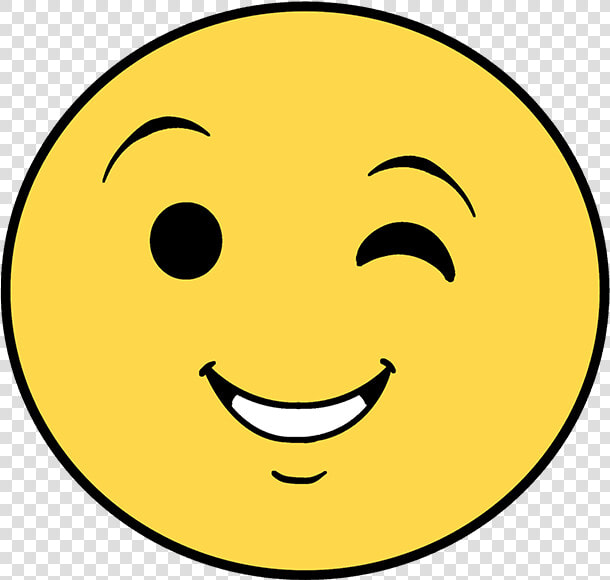 How To Draw Wink Emoji   Wink Emoji Drawing  HD Png DownloadTransparent PNG