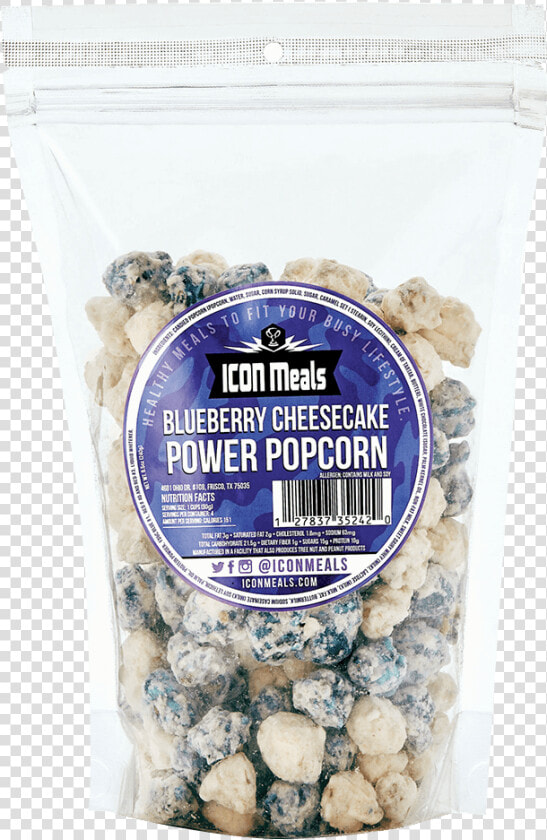 Icon Meals Protein Popcorn Popcorn 240g   Dark Chocolate   Blueberry  HD Png DownloadTransparent PNG