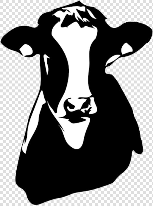 Cow Bust Silhouette Transparent Illustration Clean   Transparent Cow Silhouette  HD Png DownloadTransparent PNG