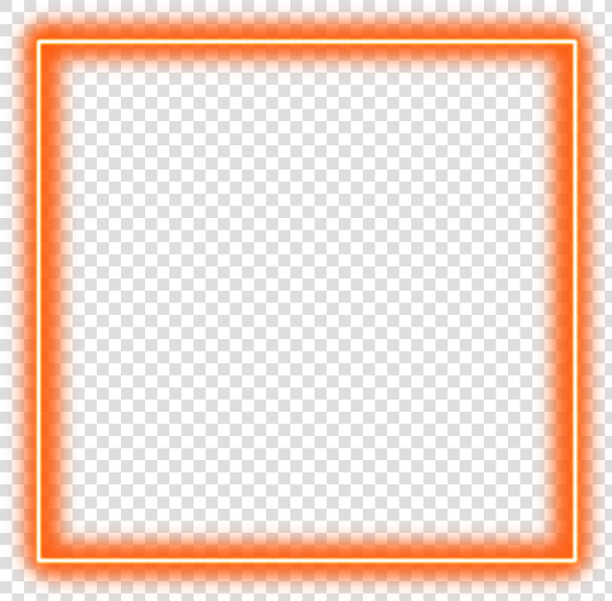  neon  square  freetoedit  frame  orange  border  geometric   Orange Frame Transparent  HD Png DownloadTransparent PNG