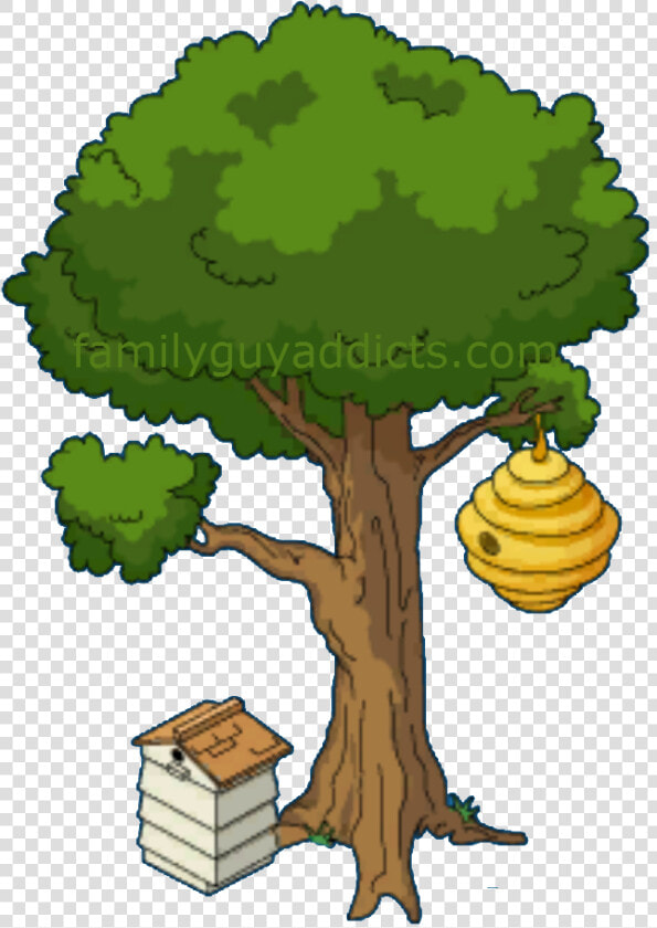 Beehive On A Tree Clipart Www Pixshark Com Images Bee   Cartoon Bee Hive On Tree  HD Png DownloadTransparent PNG
