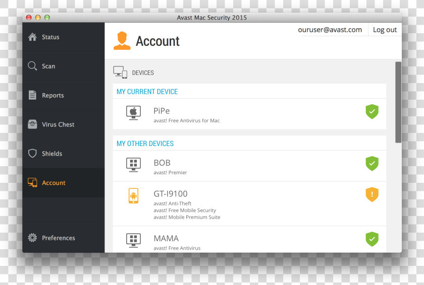 Avast Interface   Avast 2016 Mac Ui  HD Png DownloadTransparent PNG
