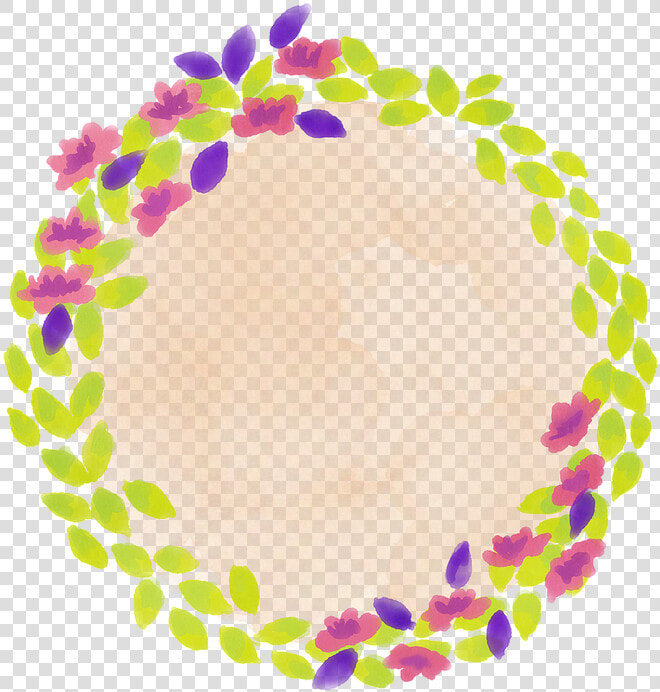 Watercolour Wreath  Wreath  Watercolor  Romantic   Circle  HD Png DownloadTransparent PNG