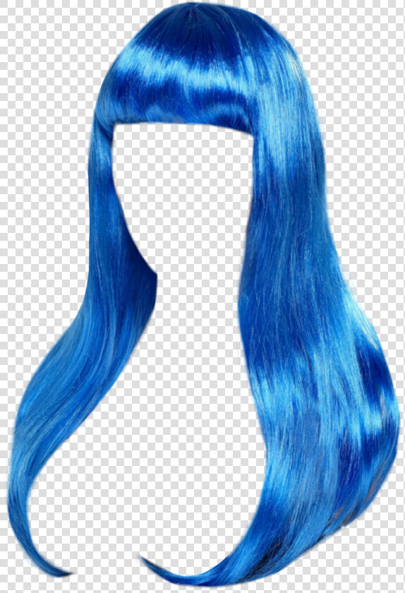  blue  hair  wig  long Hair  longhair  azul  shiny   Transparent Background Blue Wig Png  Png DownloadTransparent PNG