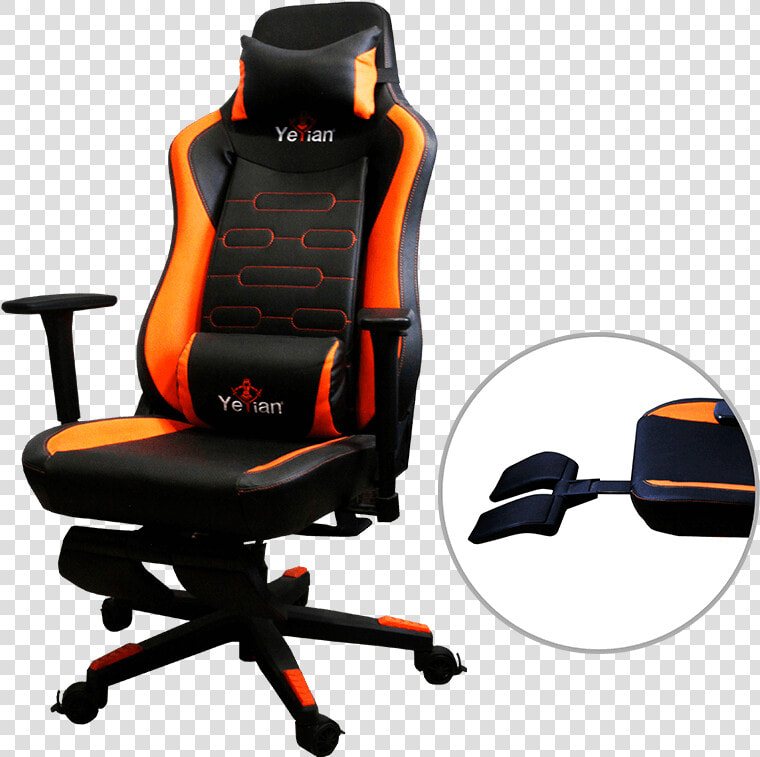 Silla Gamer Fury Naranja Yar 950   Office Chair  HD Png DownloadTransparent PNG