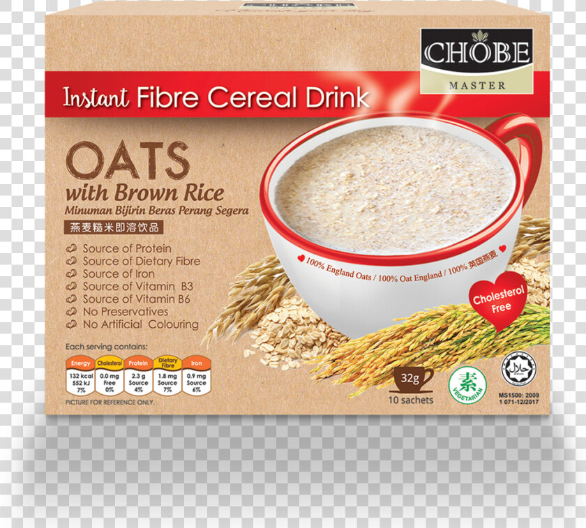 Halal Malaysia Instant Powder Brown Rice Drink   Chobe Brown Rice Instant Cereal  HD Png DownloadTransparent PNG