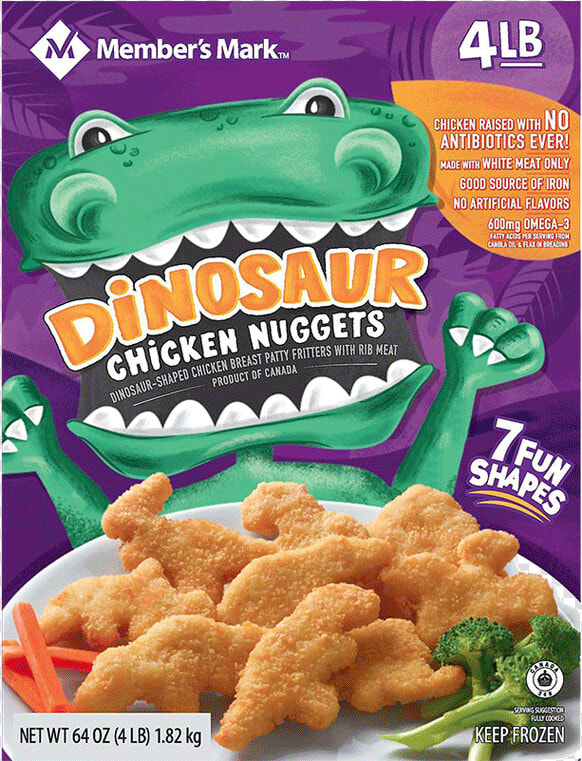 Member  39 s Mark Dinosaur Chicken Nuggets  HD Png DownloadTransparent PNG