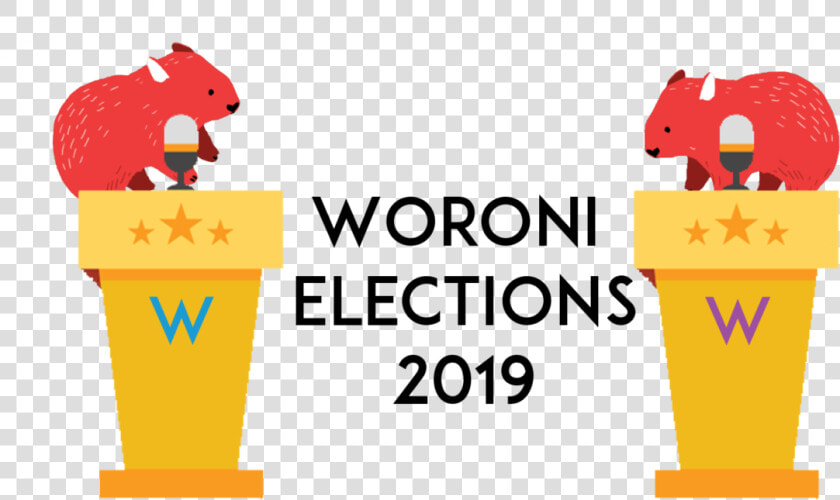 Two Red Wombats At Podiums   Cartoon  HD Png DownloadTransparent PNG