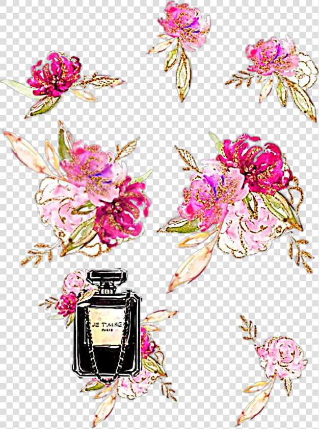  watercolor  flowers  floral  bouquet  roses  lillies  HD Png DownloadTransparent PNG