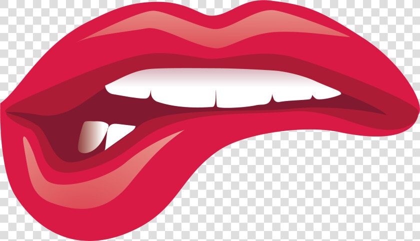 Lip Kiss Cartoon   Red Cartoon Lips Kiss  HD Png DownloadTransparent PNG