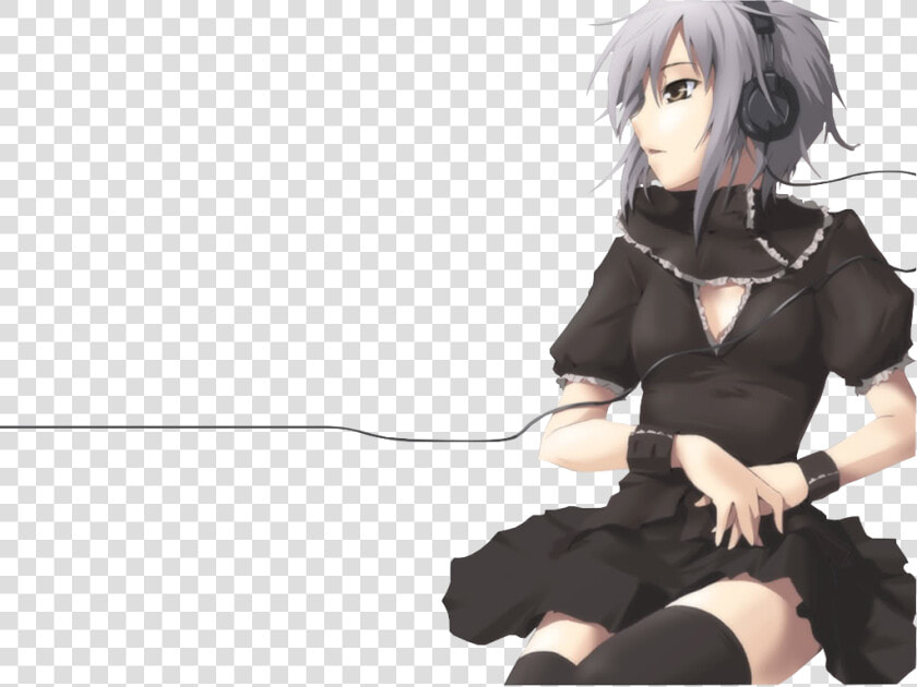 Anime Girl With Headphones   Png Download   Anime Love Music Girl  Transparent PngTransparent PNG