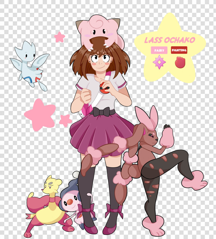 Ochako Gym Leader   Uraraka Pokemon  HD Png DownloadTransparent PNG