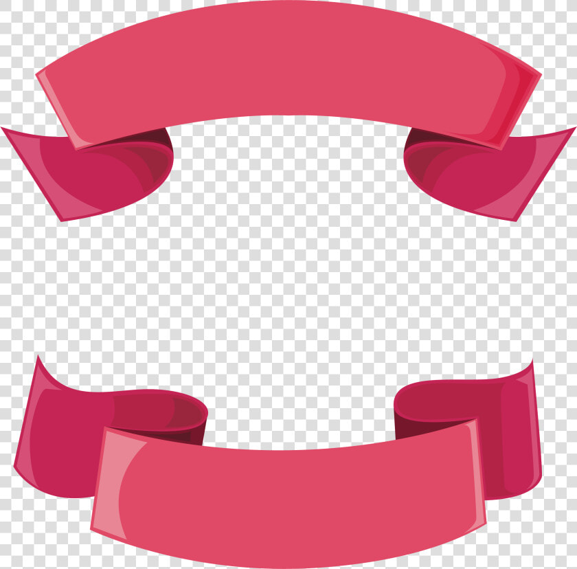 Pink Ribbon Header   Ribbon Text Box Vector  HD Png DownloadTransparent PNG