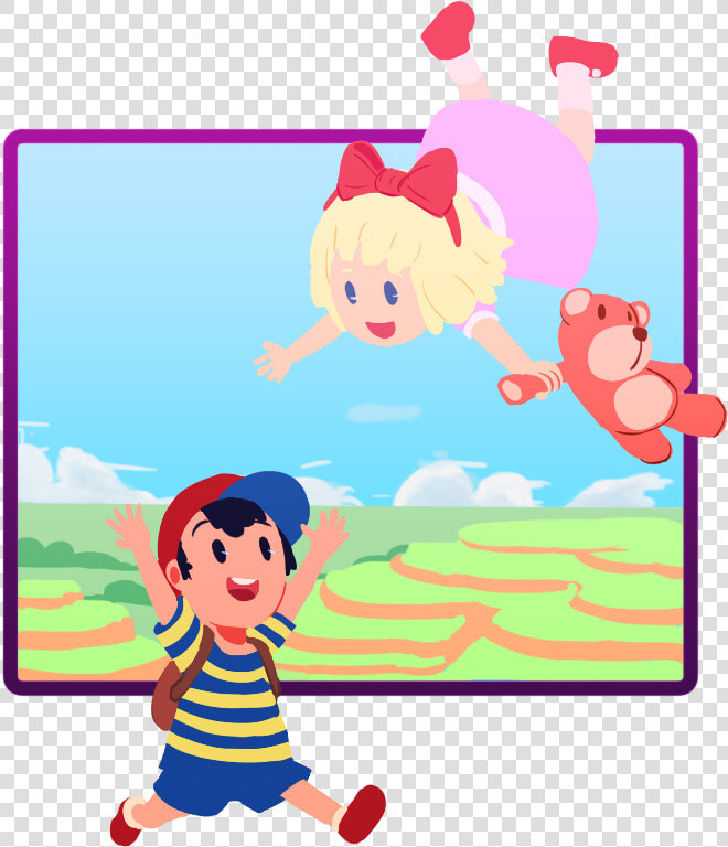 Ness And Paula   Adult Ness Paula Earthbound  HD Png DownloadTransparent PNG