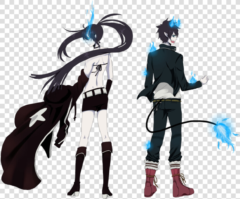 Rinxmato   Blue Exorcist Black Rock Shooter  HD Png DownloadTransparent PNG