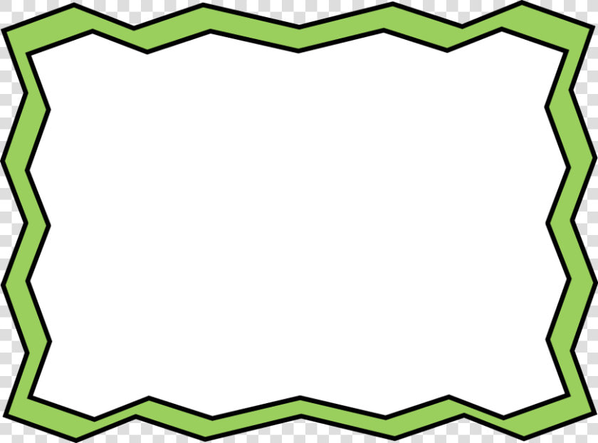 Green Frame Clipart Clipart Kid Green Zig Zag   Black And Green Frame  HD Png DownloadTransparent PNG