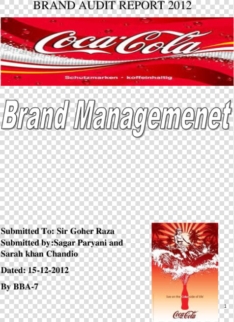 Coca Cola Brand Audit  HD Png DownloadTransparent PNG