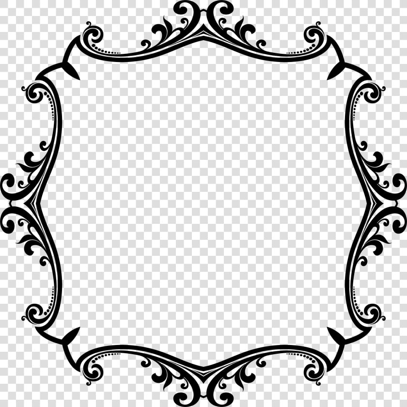 Clip Art Collection Of Free Flourish   Border Design Black And White  HD Png DownloadTransparent PNG