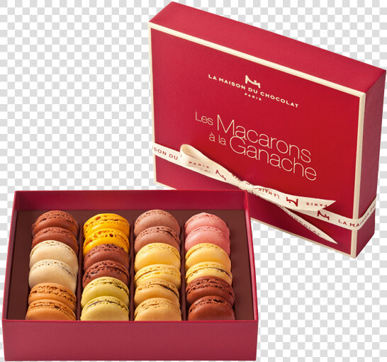 Macarons Gift Box 24 Pieces   La Maison Du Chocolat Macarons Ganache  HD Png DownloadTransparent PNG