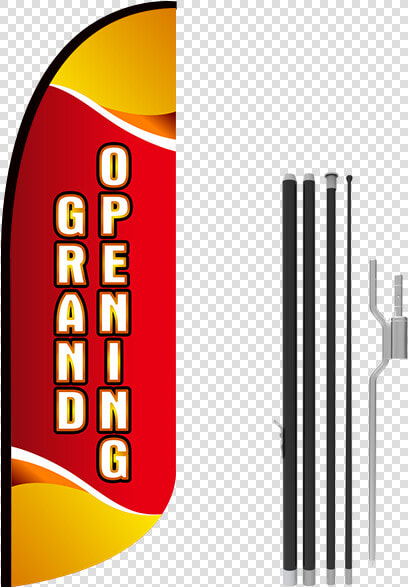 10ft Grand Opening Stock Blade Flag With Ground Stake  HD Png DownloadTransparent PNG