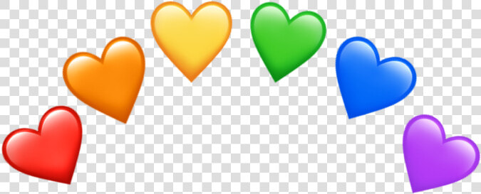  heart  hearts  heartcrown  emojicrown  rainbowcrown   Heart  HD Png DownloadTransparent PNG