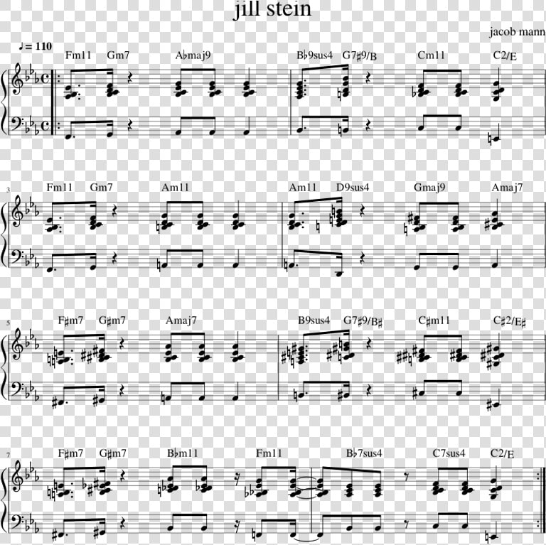Jill Stein By Jacob Mann Sheet Music For Piano Download   Love Letters Elvis Piano Sheet  HD Png DownloadTransparent PNG