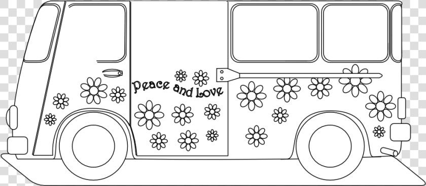 Hippie Black And White Peace Sign  HD Png DownloadTransparent PNG