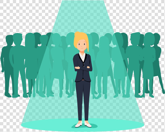 Business Woman In The Spotlight   Person In Spotlight Cartoon  HD Png DownloadTransparent PNG