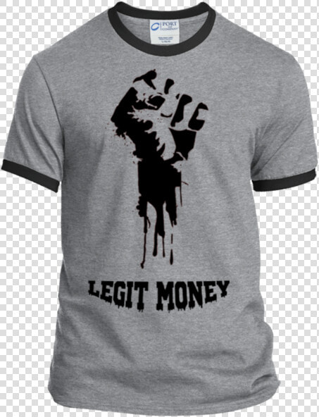 Legit Money Fist black Personalized Ringer Tee   Arnold Schwarzenegger T Shirt  HD Png DownloadTransparent PNG