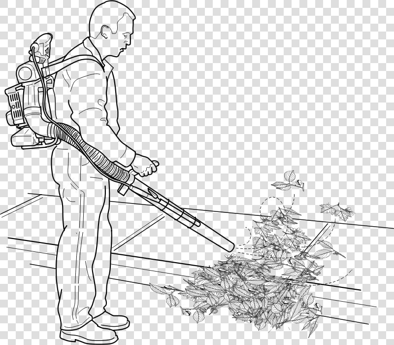Blowing Leaves   Drawings Of Leaf Blowers  HD Png DownloadTransparent PNG