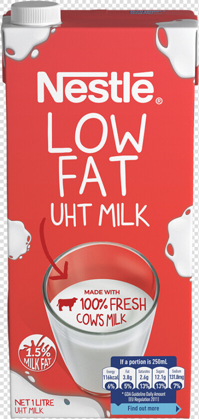 Nestle Low Fat Uht Milk  HD Png DownloadTransparent PNG