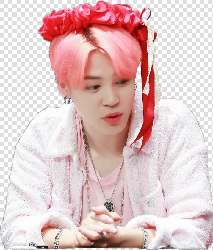  jimin  parkjimin  bts  army  kpop  jin  rm  suga  jhope   Jimin Pink Hair Boy With Luv  HD Png DownloadTransparent PNG