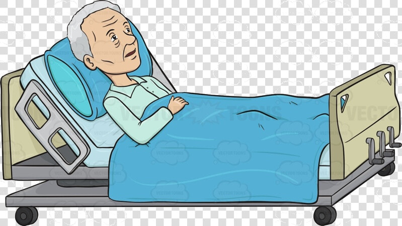 Sick Person In Hospital Bed Transparent Png   Cartoon Patient In Hospital Bed  Png DownloadTransparent PNG