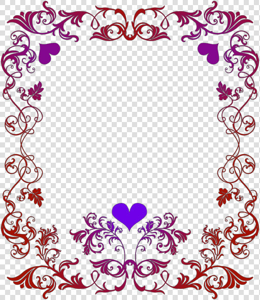 Girly Border Png File   Valentines Day Border Clip Art  Transparent PngTransparent PNG