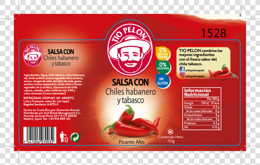 Salsa Chiles Habanero Y Tabasco Tío Pelón Exit Brand   Urfa Biber  HD Png DownloadTransparent PNG