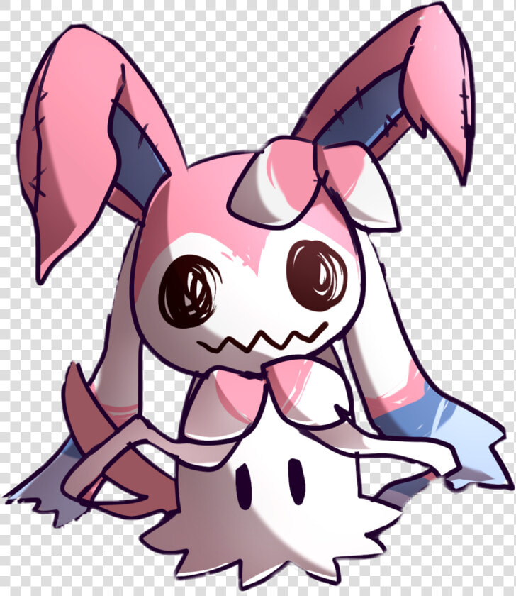  sylveon  mimikyu  kawaii  pokemon  cute   Mimikyu And Sylveon Fusion  HD Png DownloadTransparent PNG