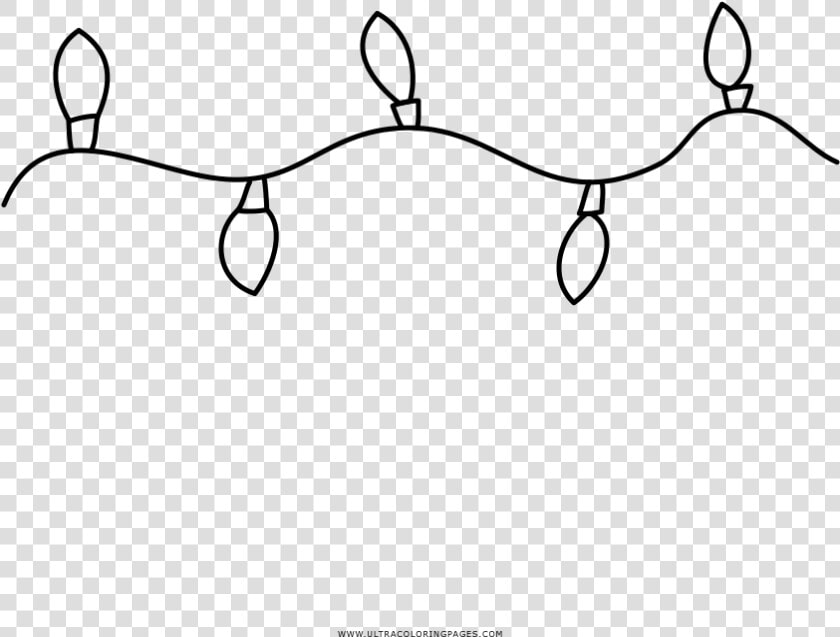 Christmas Lights Coloring Page   Luces De Navidad Para Colorear  HD Png DownloadTransparent PNG