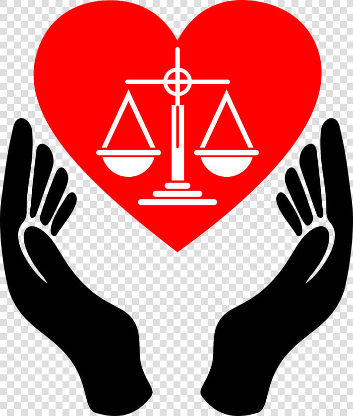 Picture Of Scales Of Justice In A Heart Held By Two   Bill Of Rights Symbol  HD Png DownloadTransparent PNG