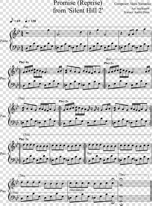 Silent Hill Promise Reprise Piano  HD Png DownloadTransparent PNG