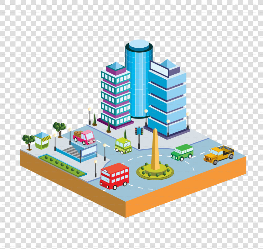 Isometric City Vector Png  Transparent PngTransparent PNG