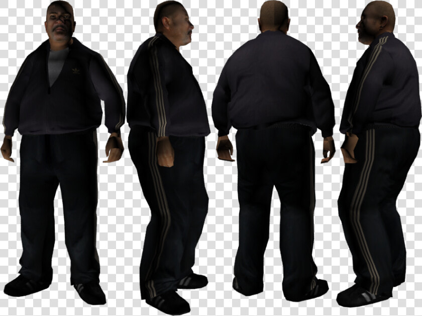 Grand Theft Auto   Gta San Andreas Skin Fat Black  HD Png DownloadTransparent PNG