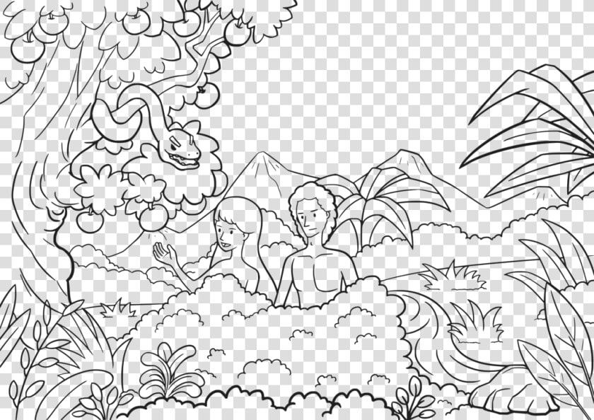 Art monochrome Photography monochrome   Garden Of Eden Coloring  HD Png DownloadTransparent PNG