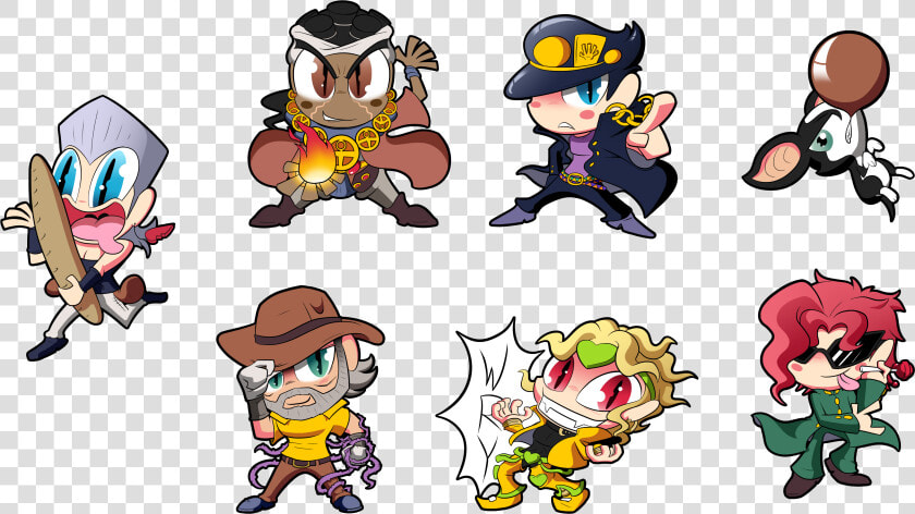Jojo Part 3 Chibis Sheet  HD Png DownloadTransparent PNG