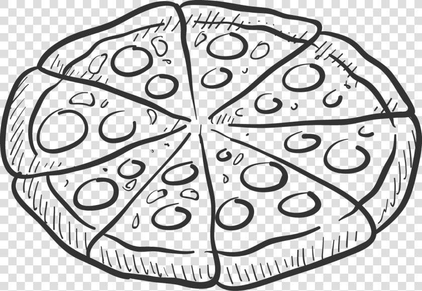 Clip Art Black And White Pizza Clip Art   Pizzas Black And White Png  Transparent PngTransparent PNG