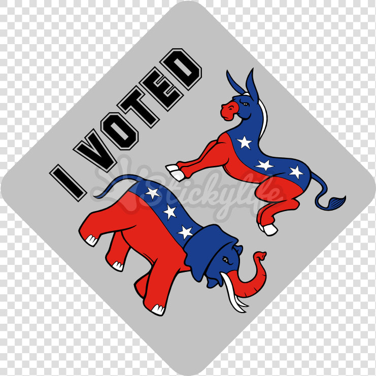 I Voted Temporary Tattoo   Cartoon  HD Png DownloadTransparent PNG