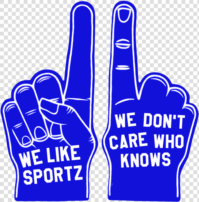 We Like Sportz Foam Finger the Lonely Island Store   Blue Foam Finger  HD Png DownloadTransparent PNG