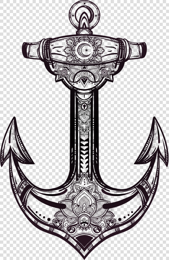 Transparent White Anchor Png   Drawing Barnacles On Anchor  Png DownloadTransparent PNG