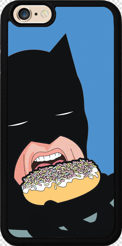Batman Eating A Donut Case   Batman Eating A Donut  HD Png DownloadTransparent PNG